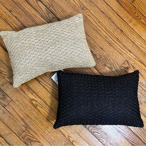 Better Homes And Gardens Textured Tan and Black Pillows